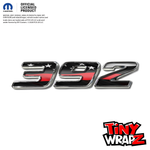 392 Fender Emblem Overlay Decals L&R THIN RED LINE AMERICAN FLAG Fits Dodge Challenger Charger 300
