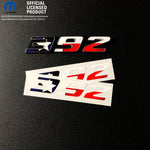 392 Fender Emblem Overlay Decals L&R TEXAS FLAG Fits Dodge Challenger Charger 300