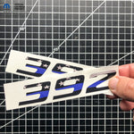392 Fender Emblem Overlay Decals L&R THIN BLUE LINE FLAG Fits Dodge Challenger Charger 300