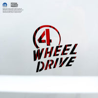 4 Wheel Drive Decal Dripping Red Print - Fits All Jeeps - Tiny Wrapz