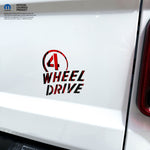 4 Wheel Drive Decal Dripping Red Print - Fits All Jeeps - Tiny Wrapz