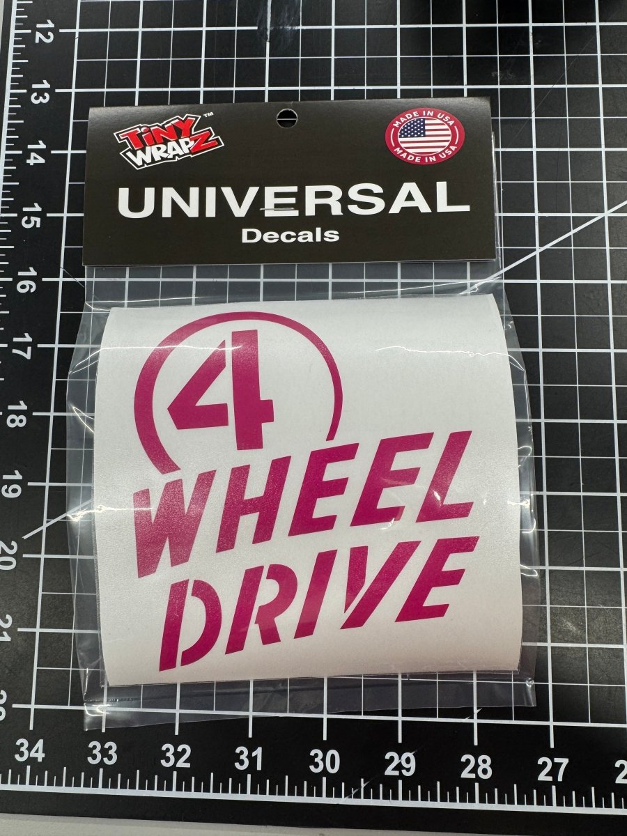 4 Wheel Drive Decal Gloss Magenta - Fits All Jeeps - Tiny Wrapz
