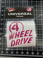 4 Wheel Drive Decal Gloss Magenta - Fits All Jeeps - Tiny Wrapz