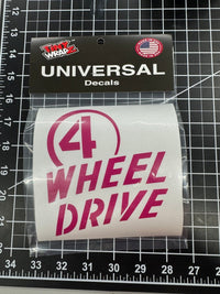 4 Wheel Drive Decal Gloss Magenta - Fits All Jeeps - Tiny Wrapz