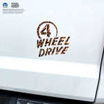 4 Wheel Drive Decal - Leopard Print - Fits All Jeeps - Tiny Wrapz
