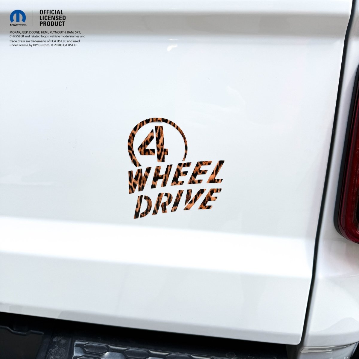 4 Wheel Drive Decal - Leopard Print- Fits All Jeeps - Tiny Wrapz
