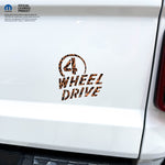 4 Wheel Drive Decal - Leopard Print- Fits All Jeeps - Tiny Wrapz