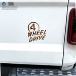 4 Wheel Drive Decal - Leopard Print - Fits All Jeeps - Tiny Wrapz