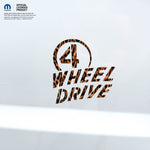 4 Wheel Drive Decal - Leopard Print - Fits All Jeeps - Tiny Wrapz