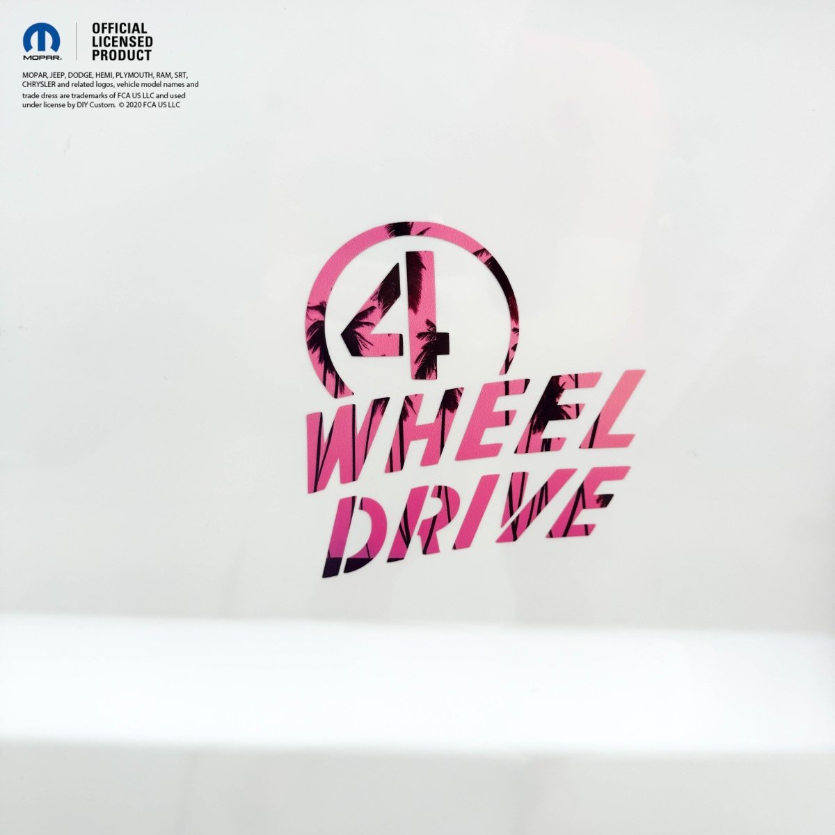 4 Wheel Drive Decal Pink Sunset - Fits All Jeeps - Tiny Wrapz