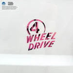 4 Wheel Drive Decal Pink Sunset - Fits All Jeeps - Tiny Wrapz
