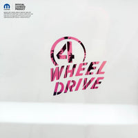 4 Wheel Drive Decal Pink Sunset - Fits All Jeeps - Tiny Wrapz