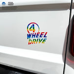 4 Wheel Drive Decal Rainbow Print - Fits All Jeeps - Tiny Wrapz