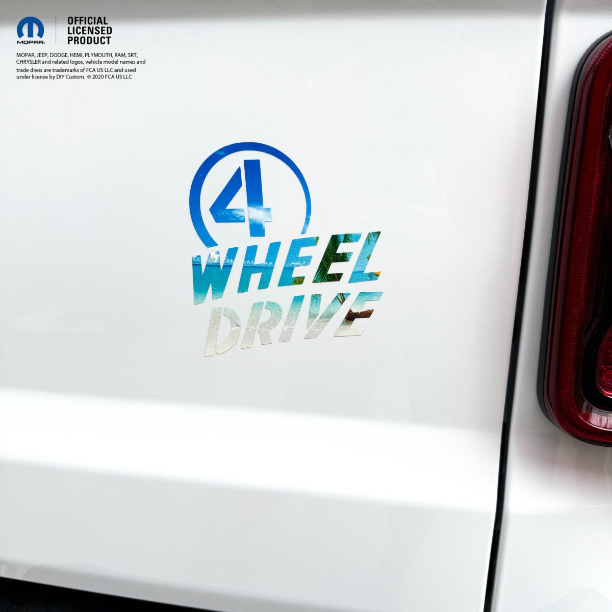 4 Wheel Drive Decal The Beach - Fits All Jeeps - Tiny Wrapz