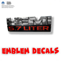 RAM 1500 HEMI Fender Emblem Overlay Decals (Pair) Grayscale American Flag Fits 2013-2024 - Tiny Wrapz