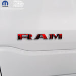 RAM Door x2 Emblem Overlay Decals DRIPPING RED Fits 2019-2026 RAM Trucks - Tiny Wrapz