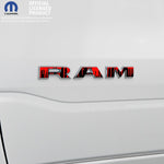 RAM Door x2 Emblem Overlay Decals DRIPPING RED Fits 2019-2026 RAM Trucks - Tiny Wrapz