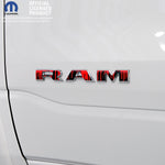 RAM Door x2 Emblem Overlay Decals DRIPPING RED Fits 2019-2026 RAM Trucks - Tiny Wrapz