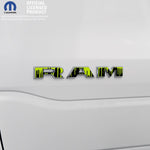 RAM Door x2 Emblem Overlay Decals DRIPPING GREEN Fits 2019-2026 RAM Trucks - Tiny Wrapz