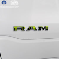 RAM Door x2 Emblem Overlay Decals DRIPPING GREEN Fits 2019-2026 RAM Trucks - Tiny Wrapz