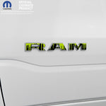 RAM Door x2 Emblem Overlay Decals DRIPPING GREEN Fits 2019-2026 RAM Trucks - Tiny Wrapz