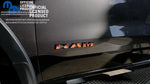 RAM Door x2 Emblem Overlay Decals L&R REAL FIRE FLAMES Fits 2019-2026 RAM Trucks - Tiny Wrapz