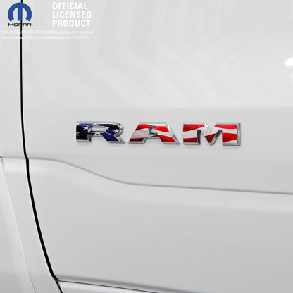 5th Gen RAM Door Red White Blue Waving American Flag