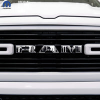 RAM Grill Emblem Overlay Decals DRIPPING WHITE Fits 2009-2026 1500-5500 - Tiny Wrapz
