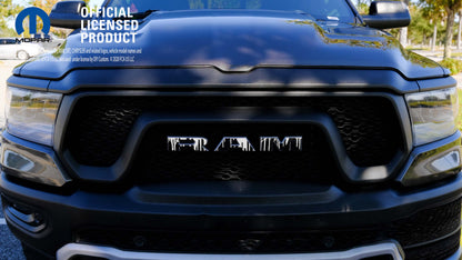 RAM Grill Emblem Overlay Decals DRIPPING WHITE Fits 2009-2026 1500-5500