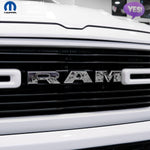 RAM Grill Emblem Overlay Decals GRAYSCALE FIRE FLAMES Fits 2009-2026 1500-5500 - Tiny Wrapz