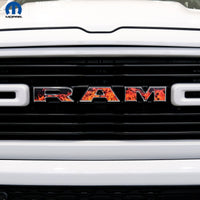 RAM Grill Emblem Overlay Decals REAL FIRE FLAMES Fits 2009-2026 1500-5500 - Tiny Wrapz