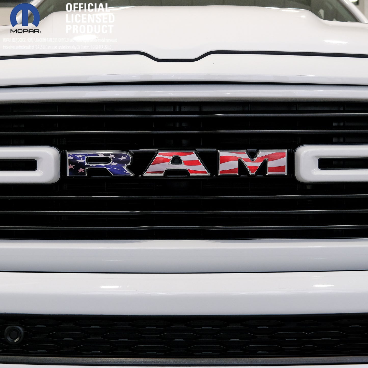 5th Gen RAM 1500 Grill Waving American Flag