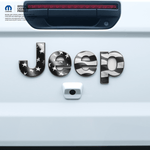 Jeep Emblem Overlay Decals - Grayscale American Flag - Tiny Wrapz