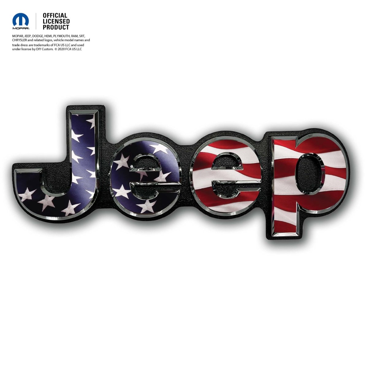 Jeep Emblem Overlay Decals - American Flag - Tiny Wrapz