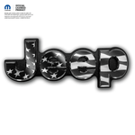 Jeep Emblem Overlay Decals - Grayscale American Flag - Tiny Wrapz