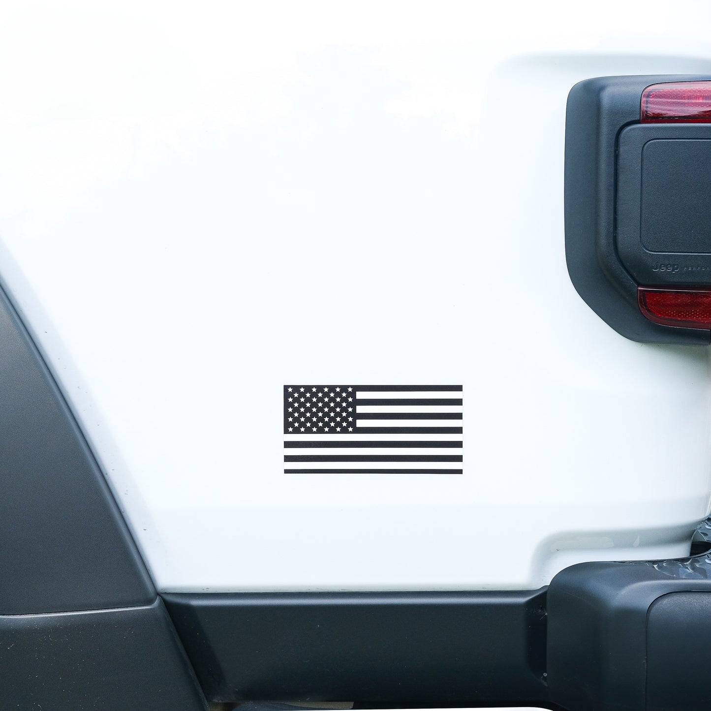 Black & White American Flag Decals (Pair)