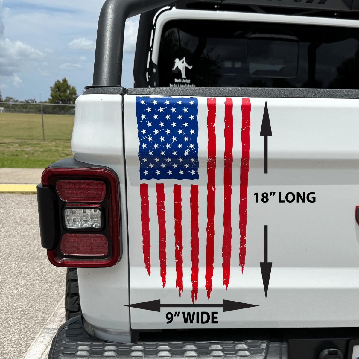 American Flag Tailgate Premium Vinyl Decal Fits RAM JEEP Chevy Ford Toyota