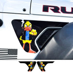 Jeep Fender Vent Decals Pair "Duck Off" Fits 2018-2026 Wrangler JL & Gladiator - Tiny Wrapz