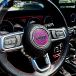 Jeep Wrangler JK Steering Wheel Circle Pink Leopard Vinyl Decal Sticker 2007-2017 - Tiny Wrapz