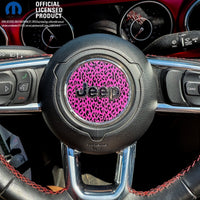 Jeep Wrangler JK Steering Wheel Circle Pink Leopard Vinyl Decal Sticker 2007-2017 - Tiny Wrapz