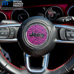Jeep Wrangler JK Steering Wheel Circle Pink Leopard Vinyl Decal Sticker 2007-2017 - Tiny Wrapz