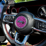 Jeep Wrangler JK Steering Wheel Circle Pink Leopard Vinyl Decal Sticker 2007-2017 - Tiny Wrapz