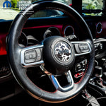 Jeep Wrangler JK Steering Wheel Circle Black Cow Print Vinyl Decal Sticker 2007-2017 - Tiny Wrapz