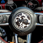 Jeep Wrangler JK Steering Wheel Circle Black Cow Print Vinyl Decal Sticker 2007-2017 - Tiny Wrapz