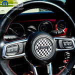Jeep Wrangler JL Gladiator Steering Wheel Circle Checkered Flag Vinyl Decal Sticker