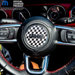 Jeep Wrangler JL Gladiator Steering Wheel Circle Checkered Flag Vinyl Decal Sticker
