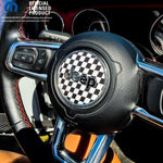 Jeep Wrangler JL Gladiator Steering Wheel Circle Checkered Flag Vinyl Decal Sticker