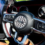 Jeep Wrangler JL Gladiator Steering Wheel Circle Checkered Flag Vinyl Decal Sticker