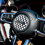 Jeep Wrangler JL Gladiator Steering Wheel Circle Checkered Flag Vinyl Decal Sticker