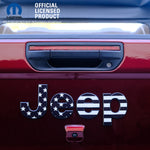 Jeep Emblem Overlay Decals - Basic Black & White American Flag